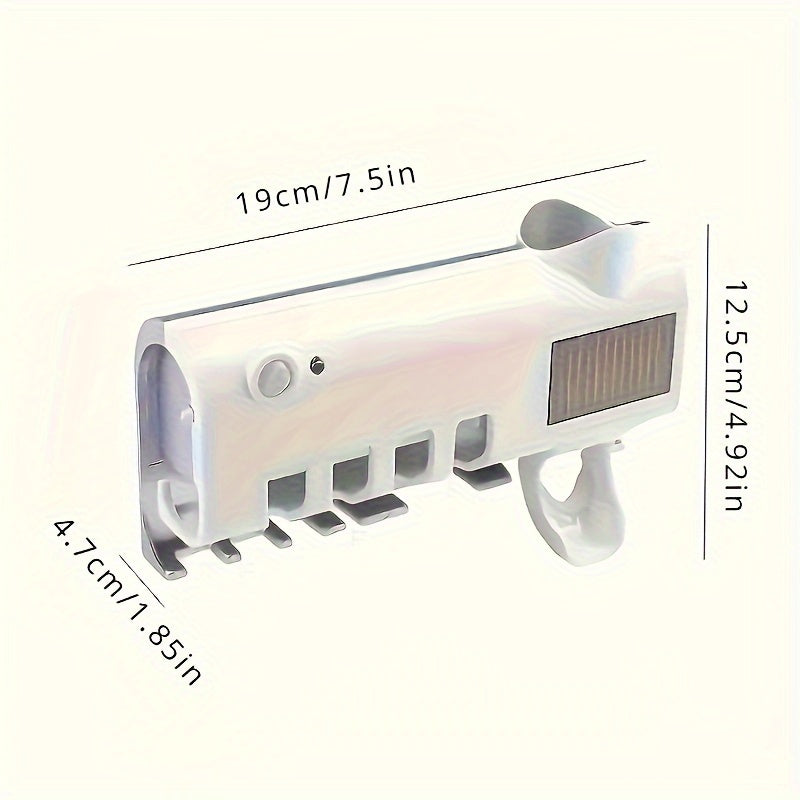 Wall Mount Toothbrush Sterilizer USB Solar Rechargeable Stand Smart Dryer 400mAh