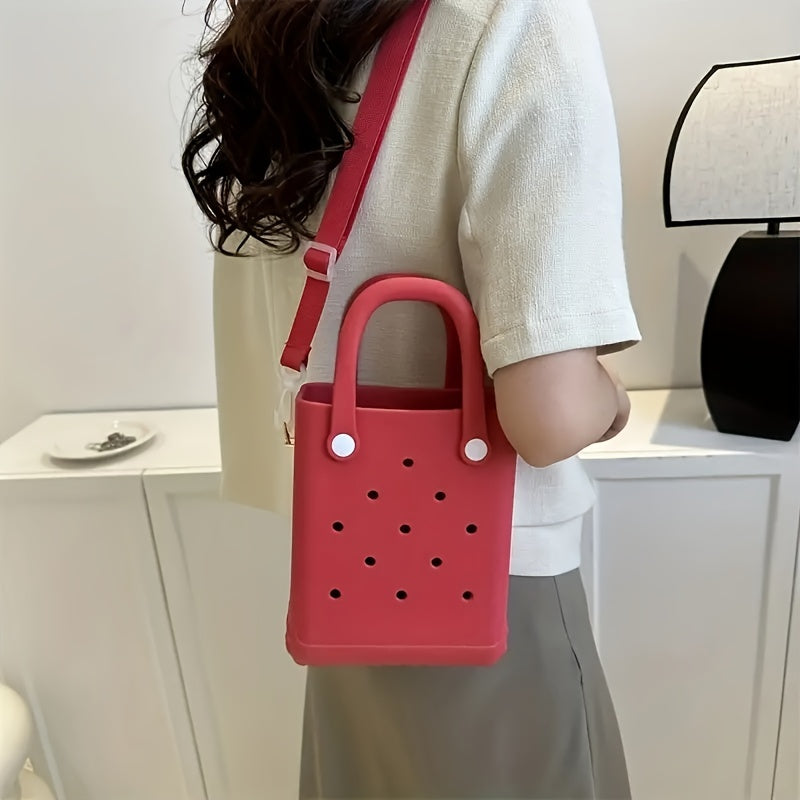 Mini EVA Beach Tote Bag with Detachable Shoulder Strap Cartoon Design