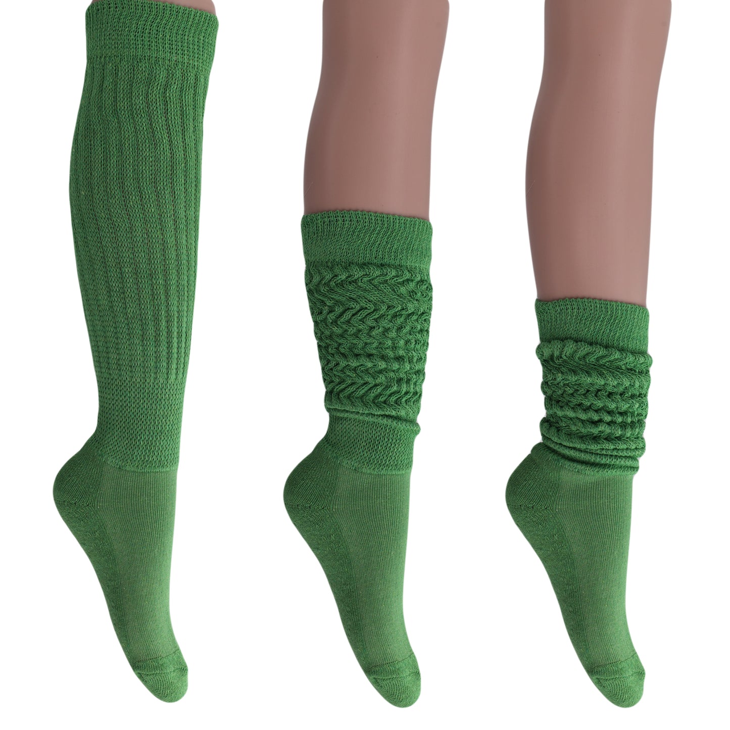 Women's Extra Long Slouch Socks – 6 Pairs, Size 5-10, Soft Cotton, Retro Style