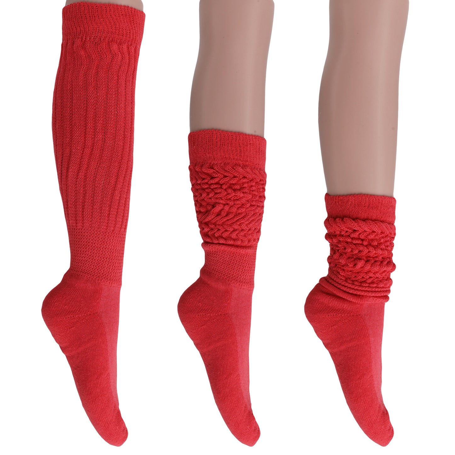 Women's Extra Long Slouch Socks – 6 Pairs, Size 5-10, Soft Cotton, Retro Style