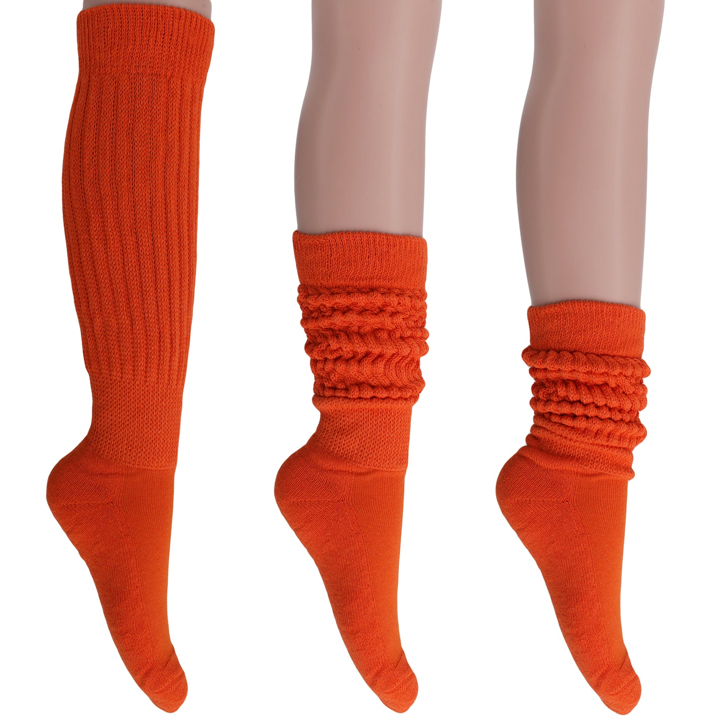 Women's Extra Long Slouch Socks – 6 Pairs, Size 5-10, Soft Cotton, Retro Style