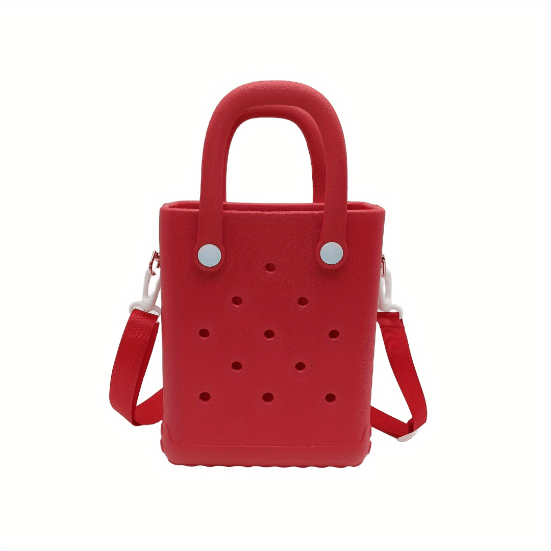 Mini EVA Beach Tote Bag with Detachable Shoulder Strap Cartoon Design