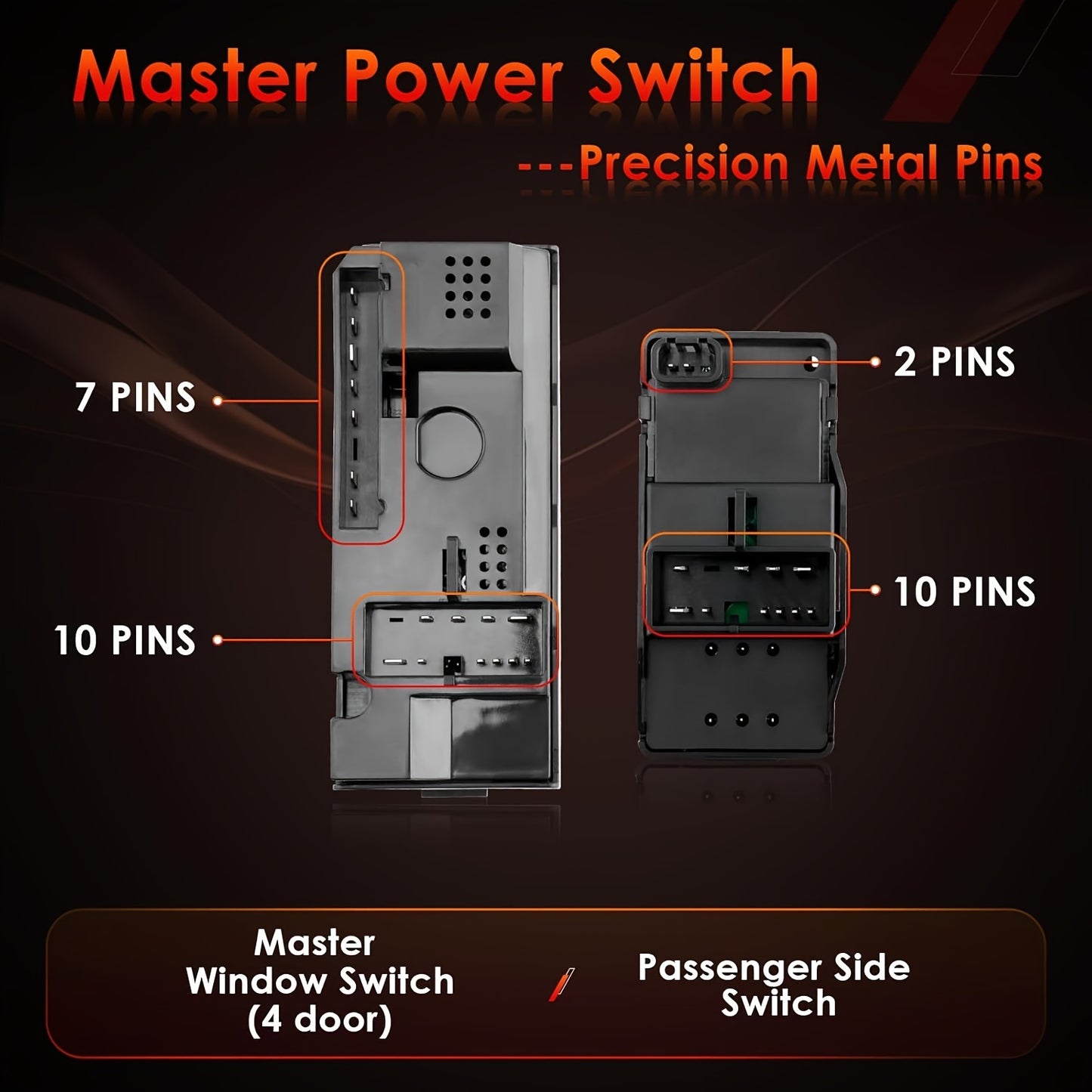 Power Window Switch For Chevy GMC 4-Door 1995–2001 Driver Passenger Side