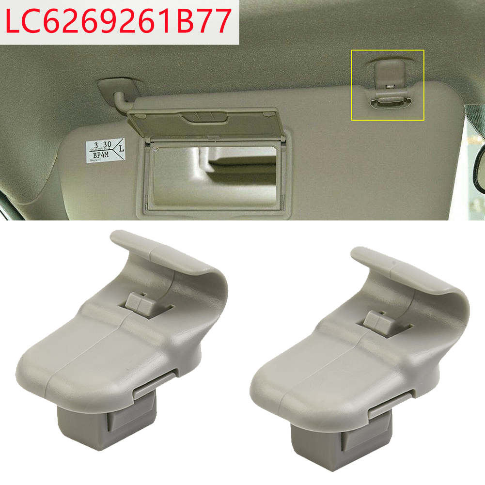 Sun Visor Clip Gray for Mazda 3 6 CX-7 CX-9 RX-8 MPV 2004–2009 Holder 2pcs