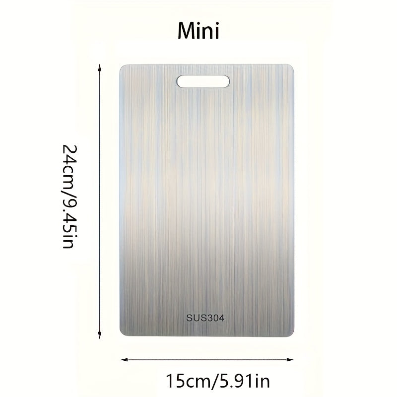 Titanium 2024 Double-Sided Stainless Steel Cutting Board 15x10 Kitchen