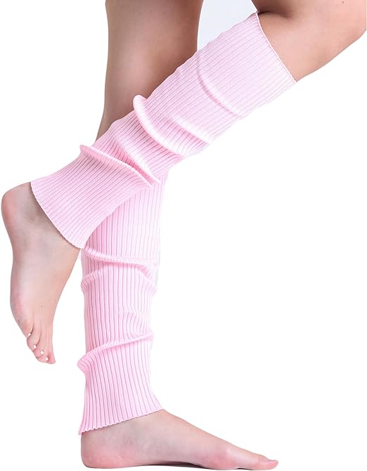 1 Pair Women’s Cotton Leg Warmers 21” Long – Soft Knit for Cold Weather & Dance