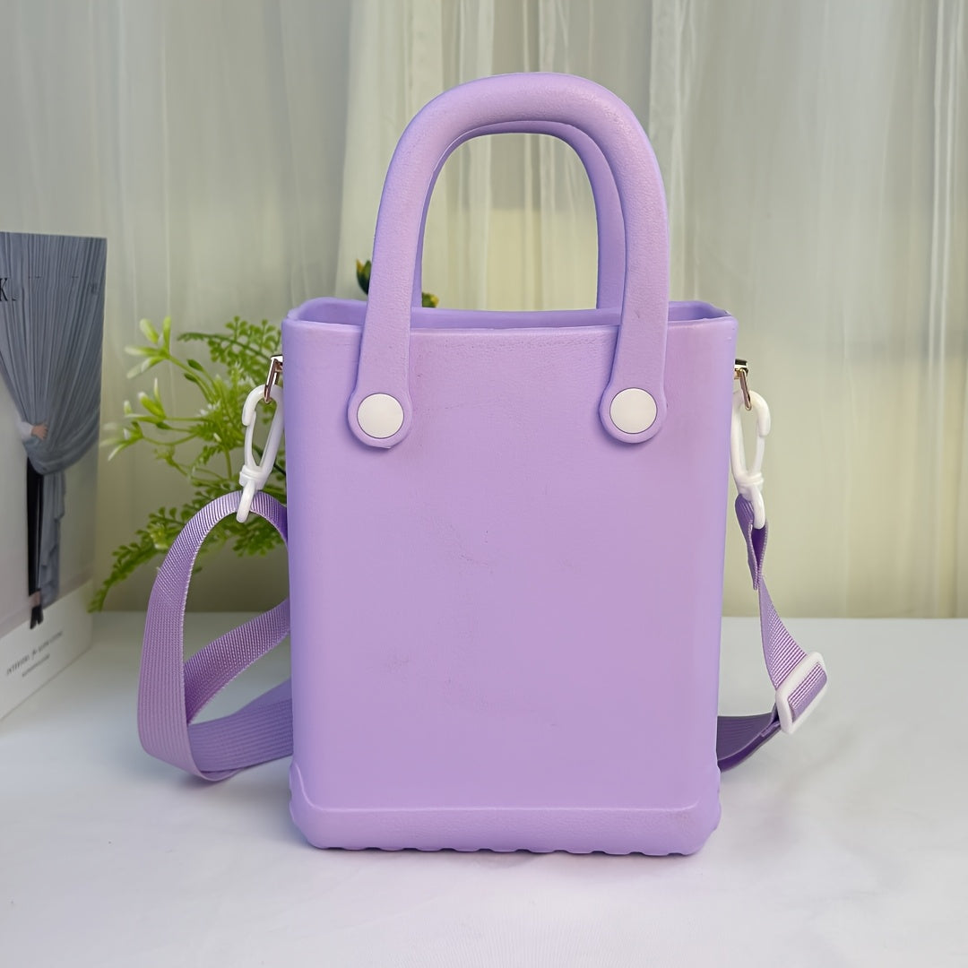 Mini EVA Beach Tote Bag with Detachable Shoulder Strap Cartoon Design