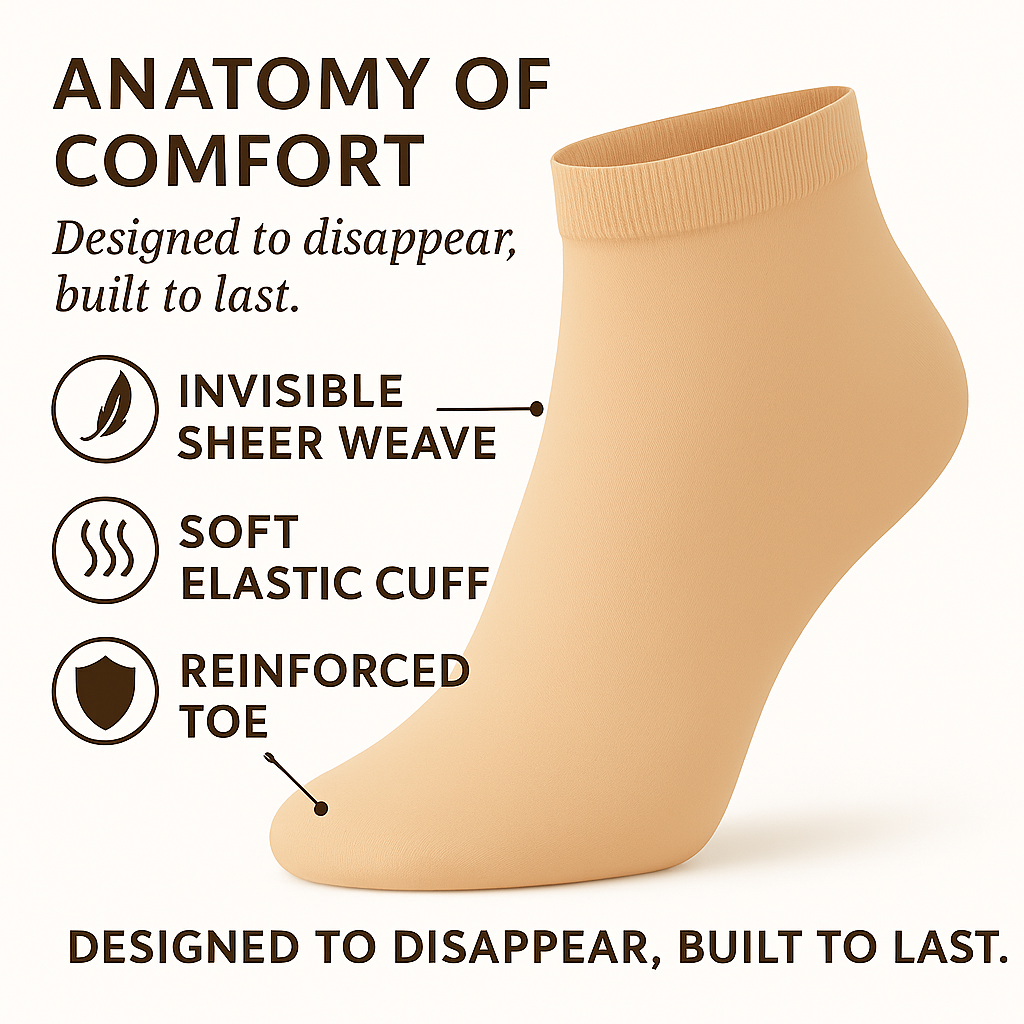 30 Pairs Women’s Sheer Ankle Socks Invisible Lightweight Nylon Dress Socks