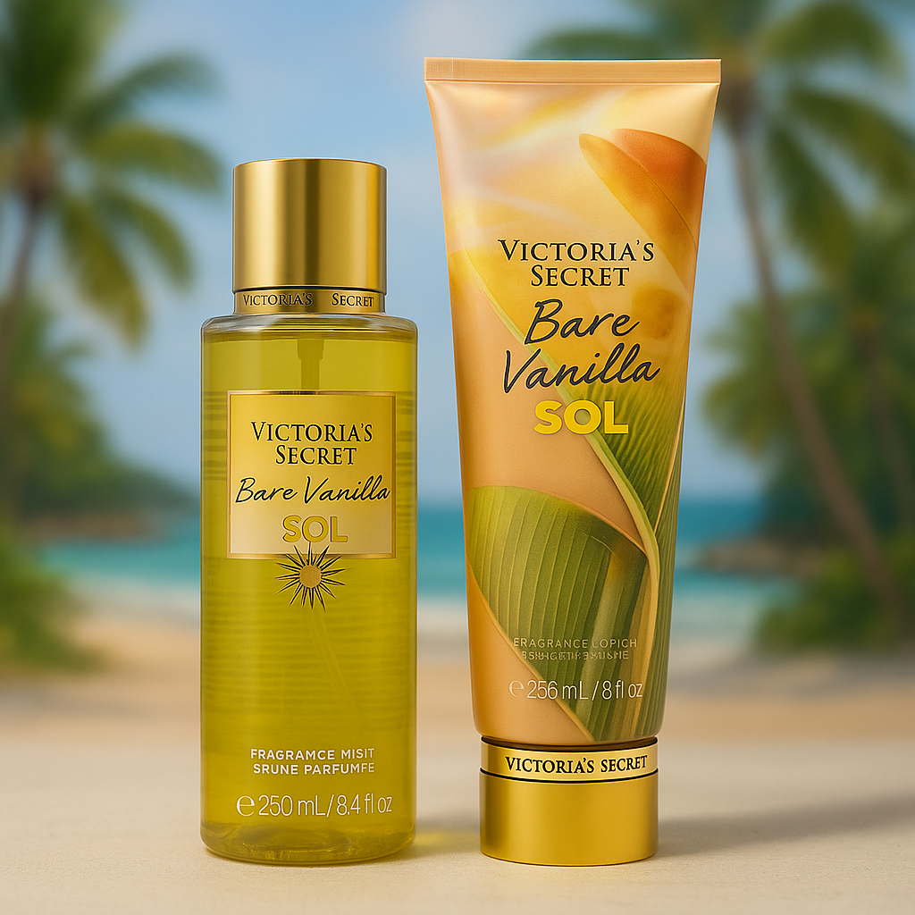 Bare Vanilla SOL Lotion Mist or Set | 8.0oz + 8.4oz | Warm Fruity Scent