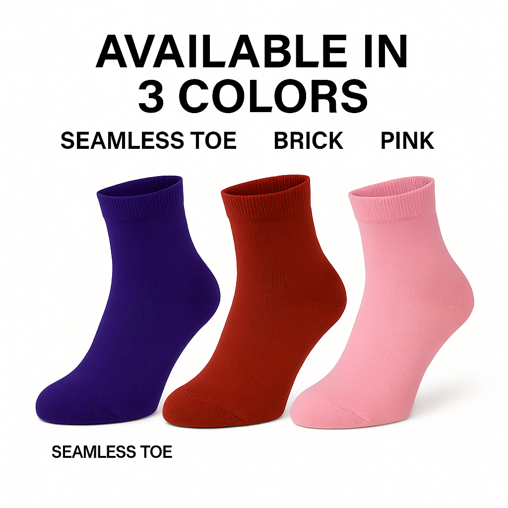 Women's Bamboo Ankle Socks 3 Pairs Seamless Breathable One Size Odor-Free