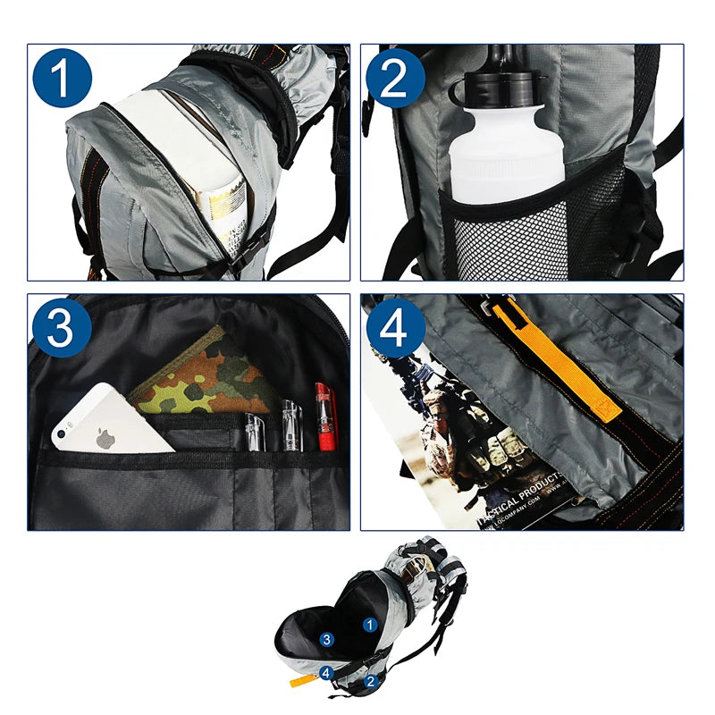 Waterproof Hiking Backpack – Lightweight Outdoor Daypack for Travel & Camping