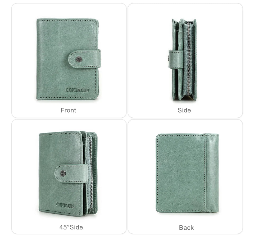 Men’s Genuine Leather RFID Wallet with Coin Pocket & Card Holder