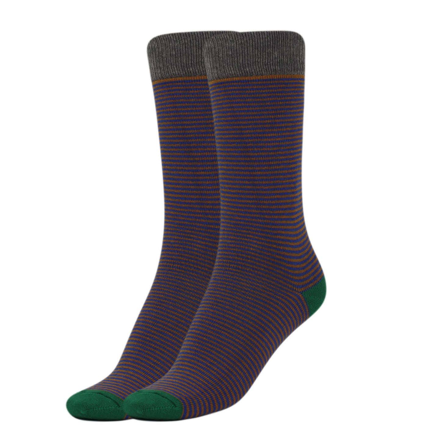 Striped Cotton Crew Socks for Women 1 Pair Soft Breathable Colorful Size 9-11