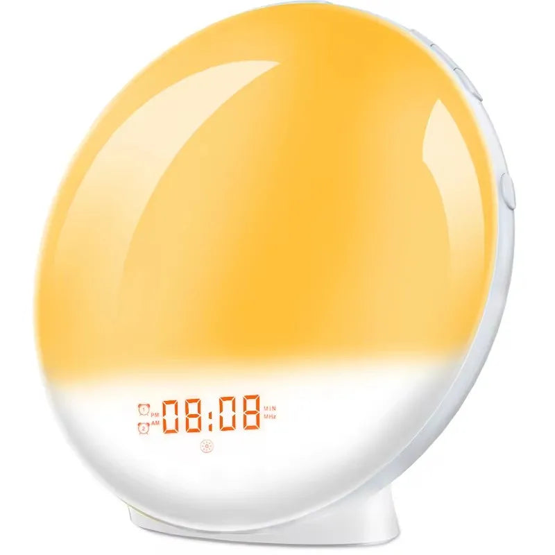 Sunrise Wake-Up Light Alarm Clock FM Radio Dual Alarm USB Night Light