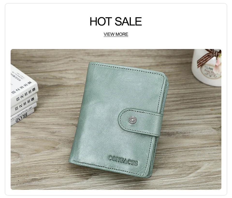 Men’s Genuine Leather RFID Wallet with Coin Pocket & Card Holder