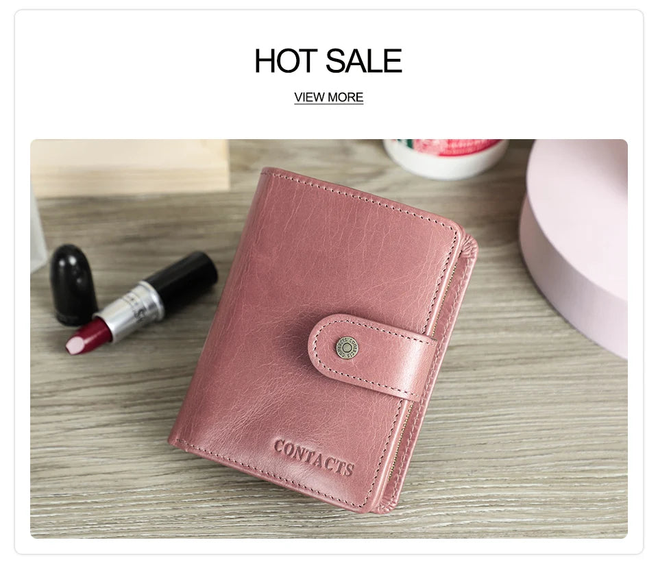 Men’s Genuine Leather RFID Wallet with Coin Pocket & Card Holder