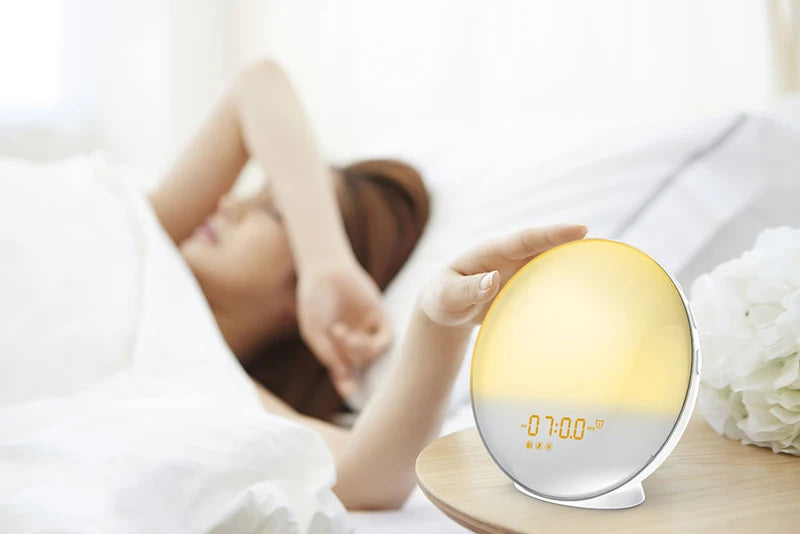 Sunrise Wake-Up Light Alarm Clock FM Radio Dual Alarm USB Night Light