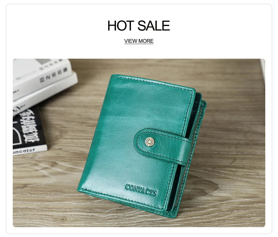 Men’s Genuine Leather RFID Wallet with Coin Pocket & Card Holder