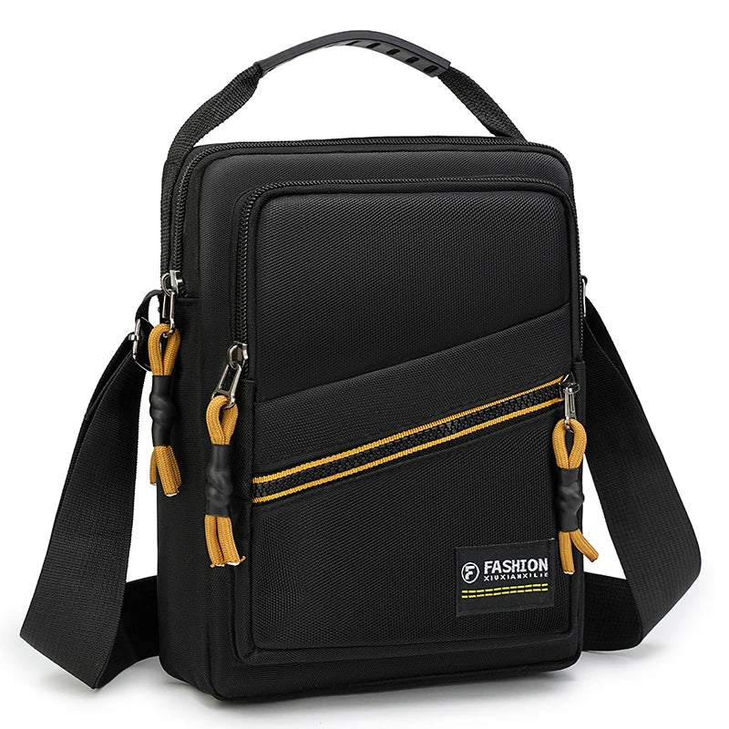 Men’s Nylon Flap Chest Bag Crossbody Sling Pack Large Capacity Travel