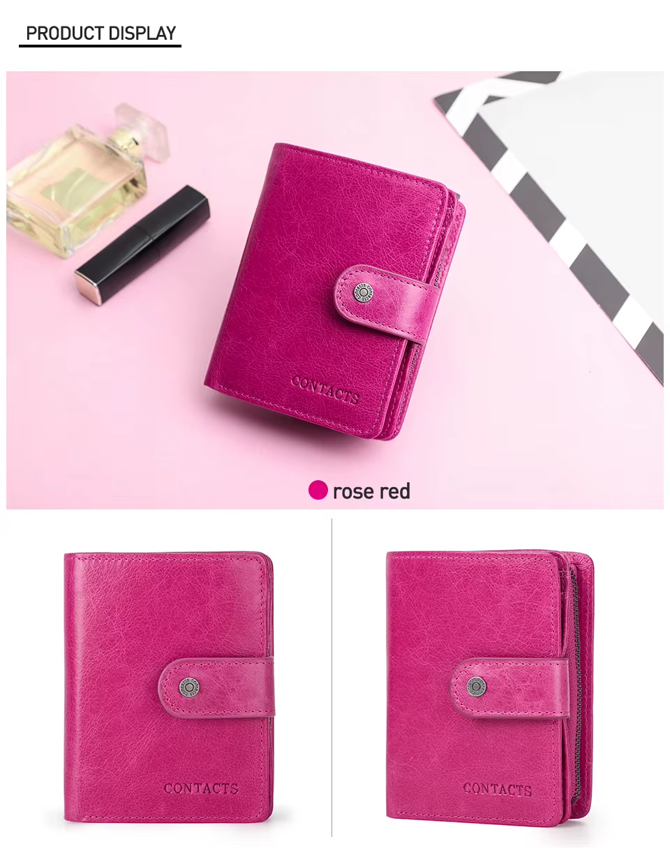 Men’s Genuine Leather RFID Wallet with Coin Pocket & Card Holder