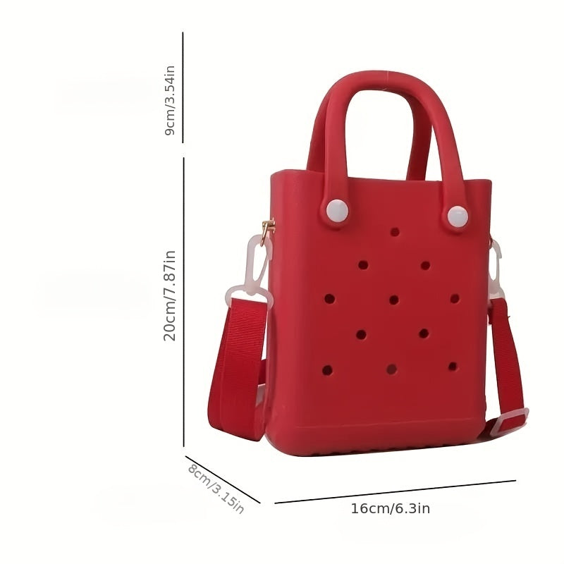 Mini EVA Beach Tote Bag with Detachable Shoulder Strap Cartoon Design