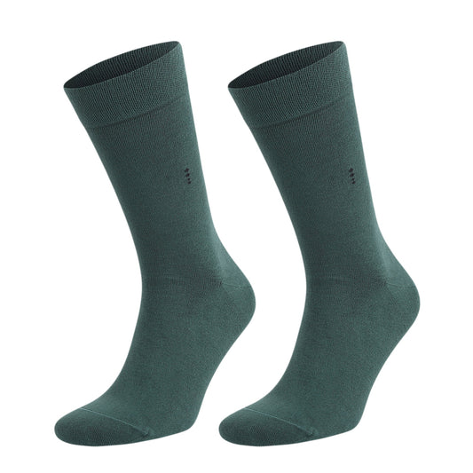 Men's Bamboo Dress Socks with Seamless Toe, Crew Length, Size 8-11.5