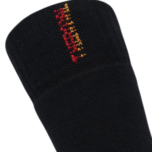 Men's thermal insulated cotton socks, 3 pairs, in black, close-up detail
