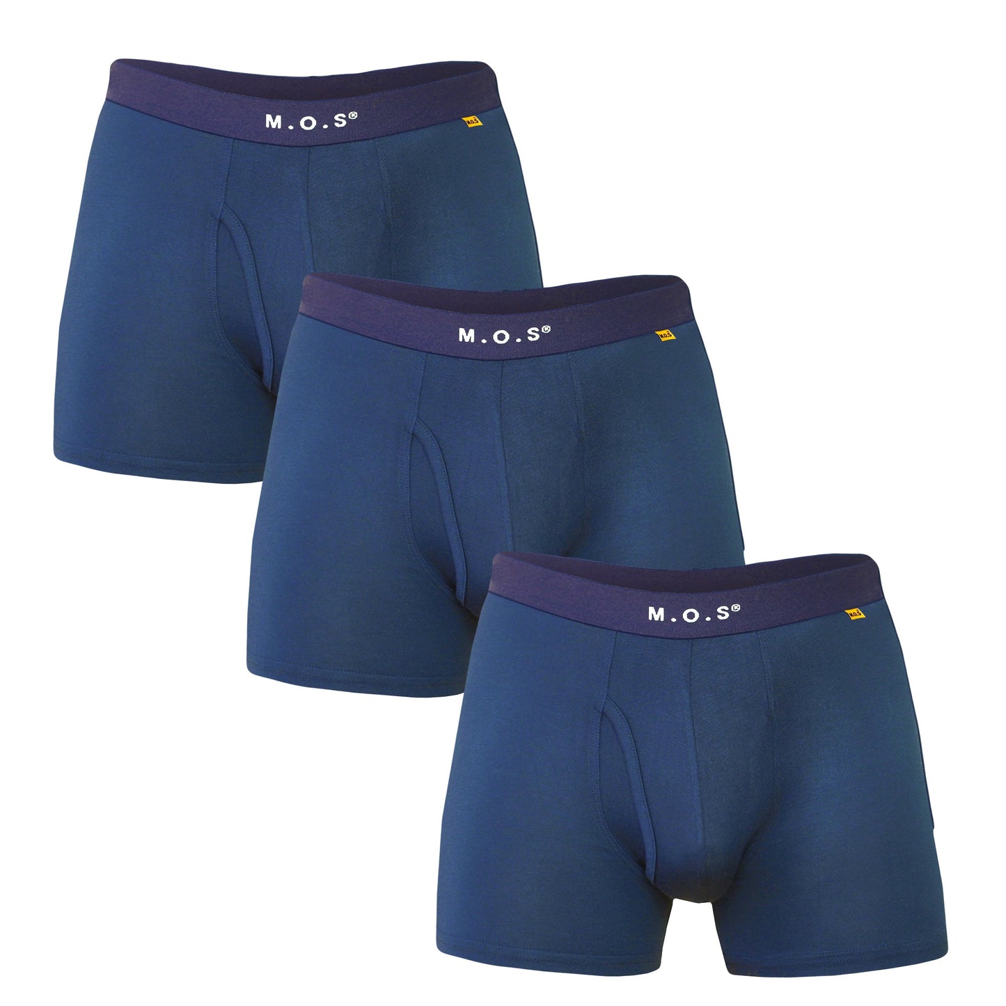 Men’s Bamboo Boxer Briefs 3 Pack Breathable Soft Underwear with Pouch Stretch Waist