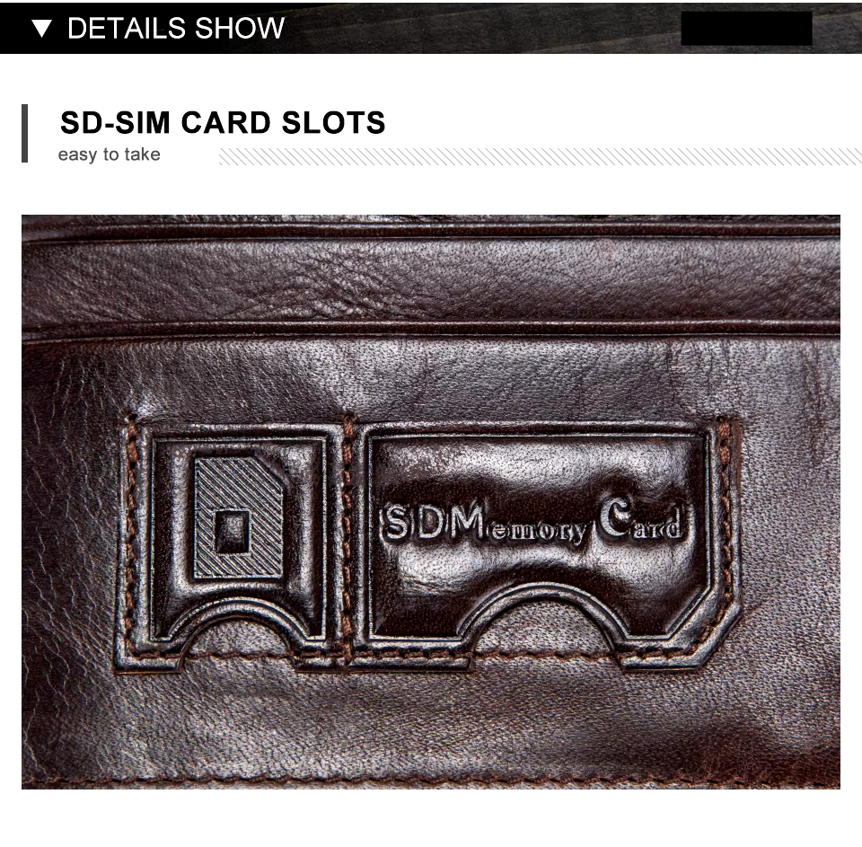 Men’s Genuine Leather Clutch Wallet Long Zipper Coin Purse & Card Holder