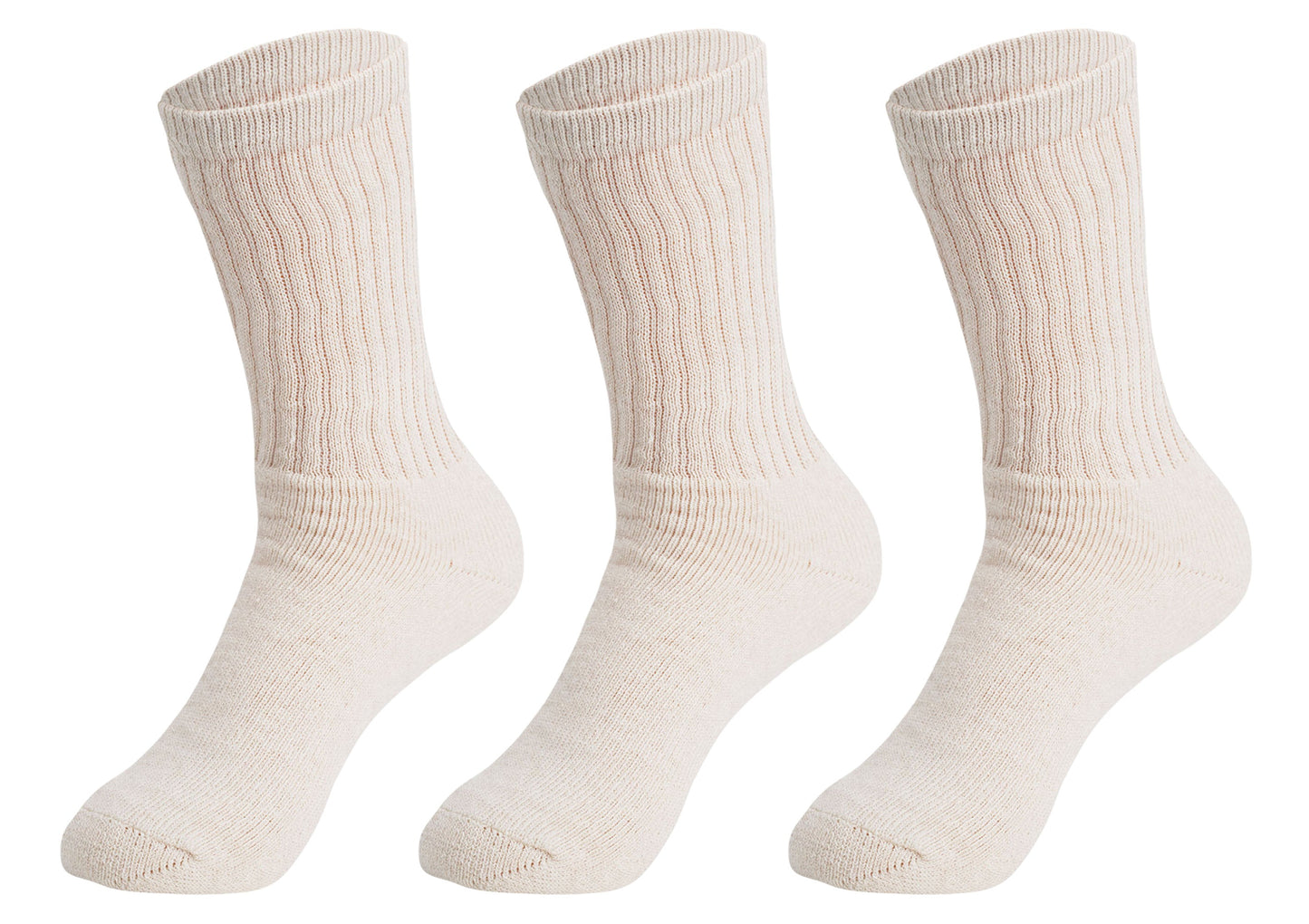 Women Cotton Crew Socks Black 3 Pack Size 5-10 Athletic Soft Cushion Everyday