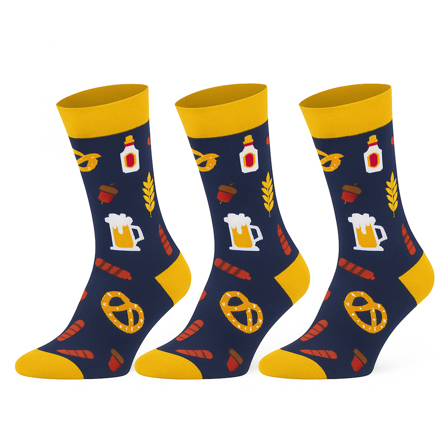 Funny Food Socks 3 Pairs Men Women Novelty Cotton Crew Unisex Gift