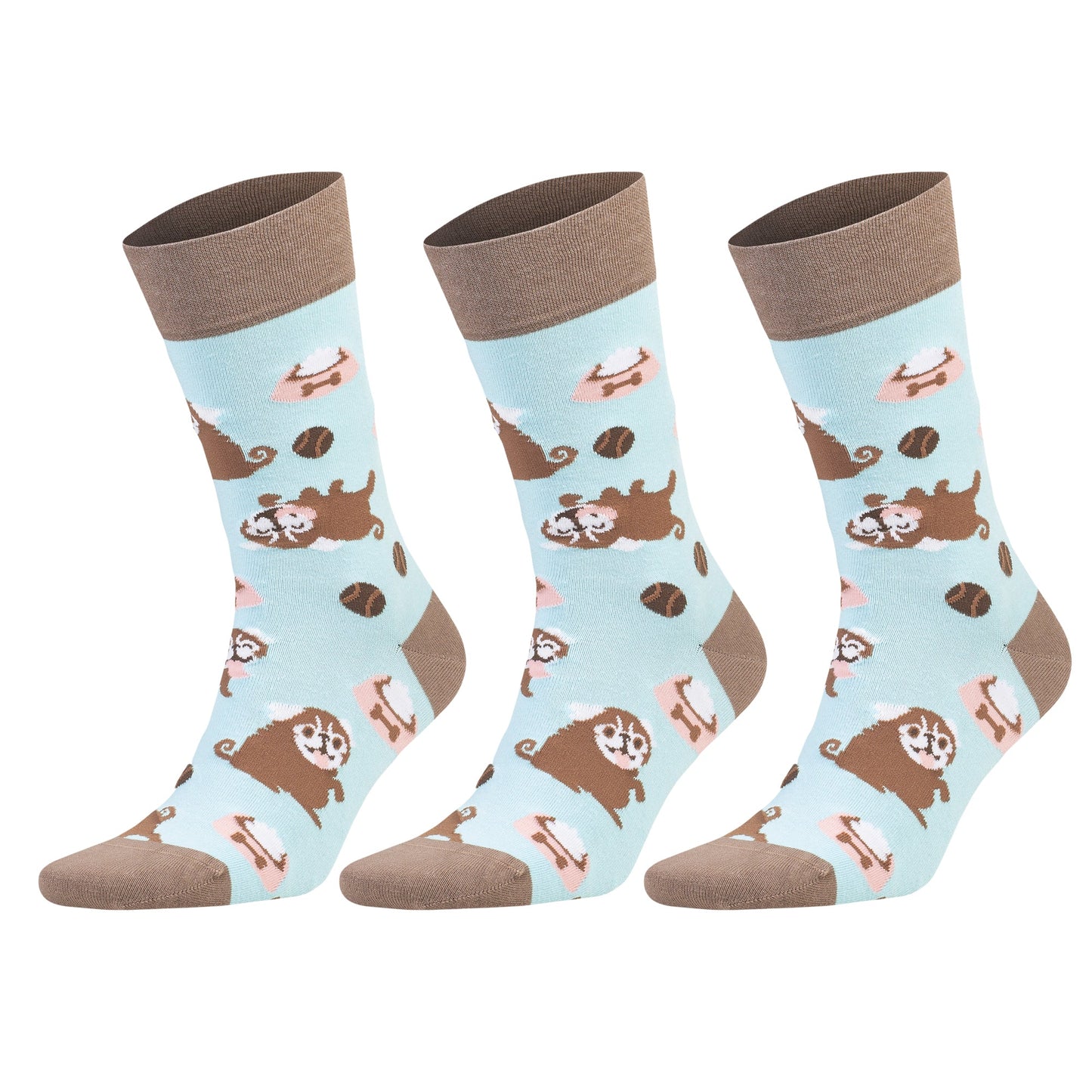 3 Pairs Unisex Colorful Novelty Crew Socks Cotton Dress Gift Fun Animal Fruit