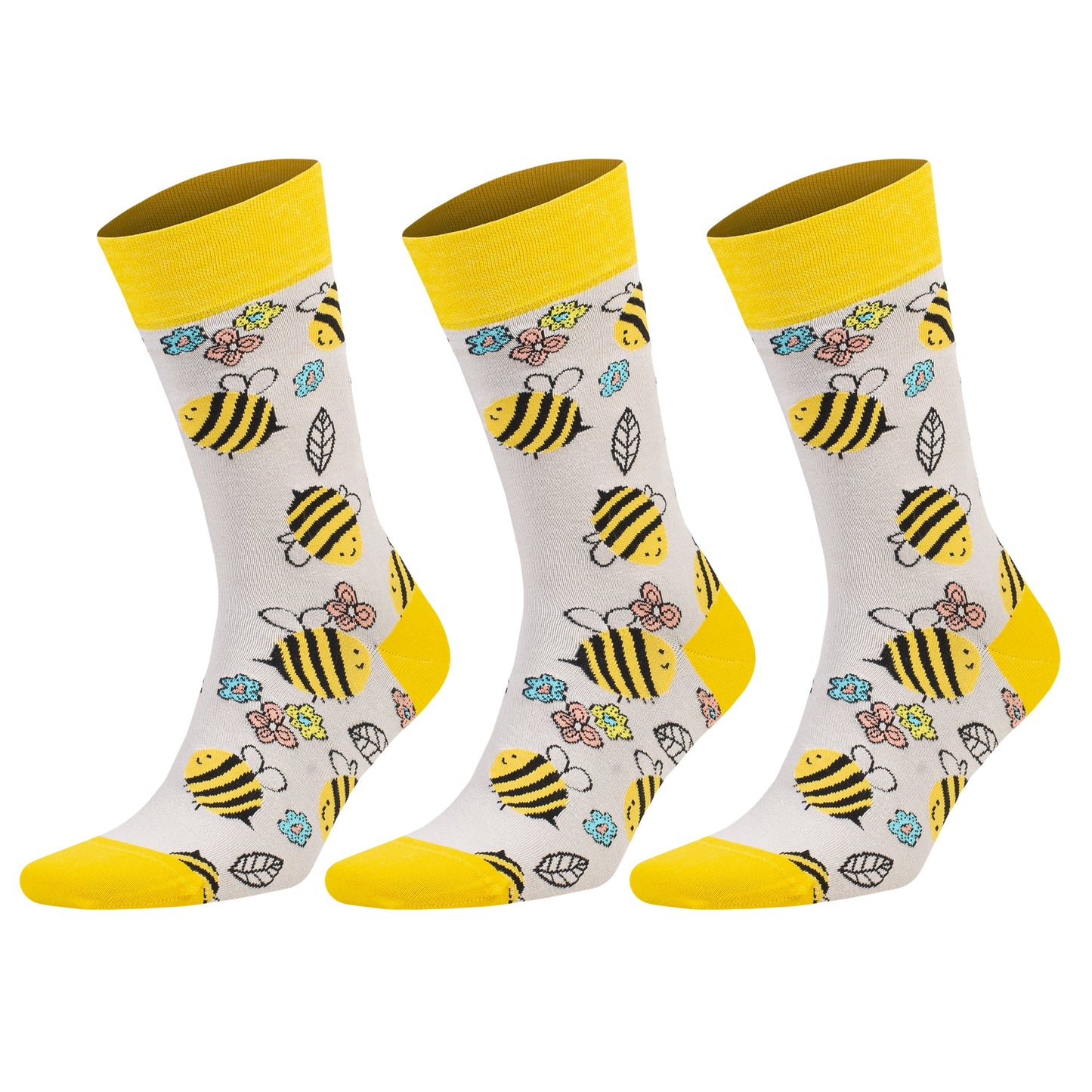 3 Pairs Unisex Colorful Novelty Crew Socks Cotton Dress Gift Fun Animal Fruit