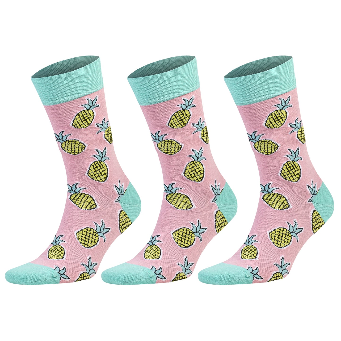 3 Pairs Unisex Colorful Novelty Crew Socks Cotton Dress Gift Fun Animal Fruit
