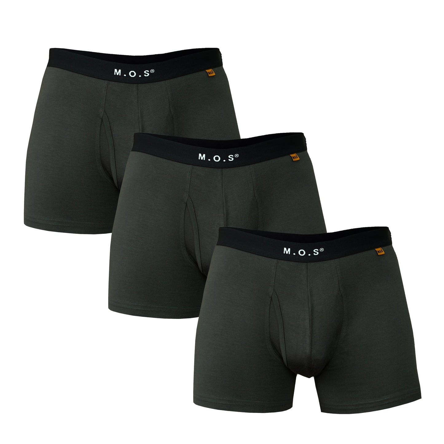 Men’s Bamboo Boxer Briefs 3 Pack Breathable Soft Underwear with Pouch Stretch Waist