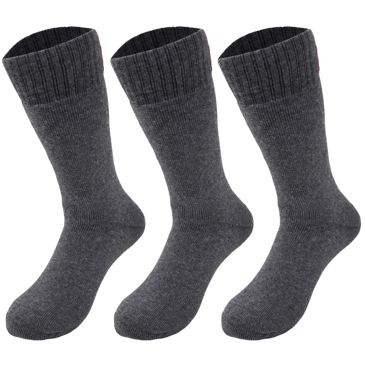 Men’s Thermal Insulated Socks 3 Pairs Warm Cotton Seamless Toe Size 8-11.5