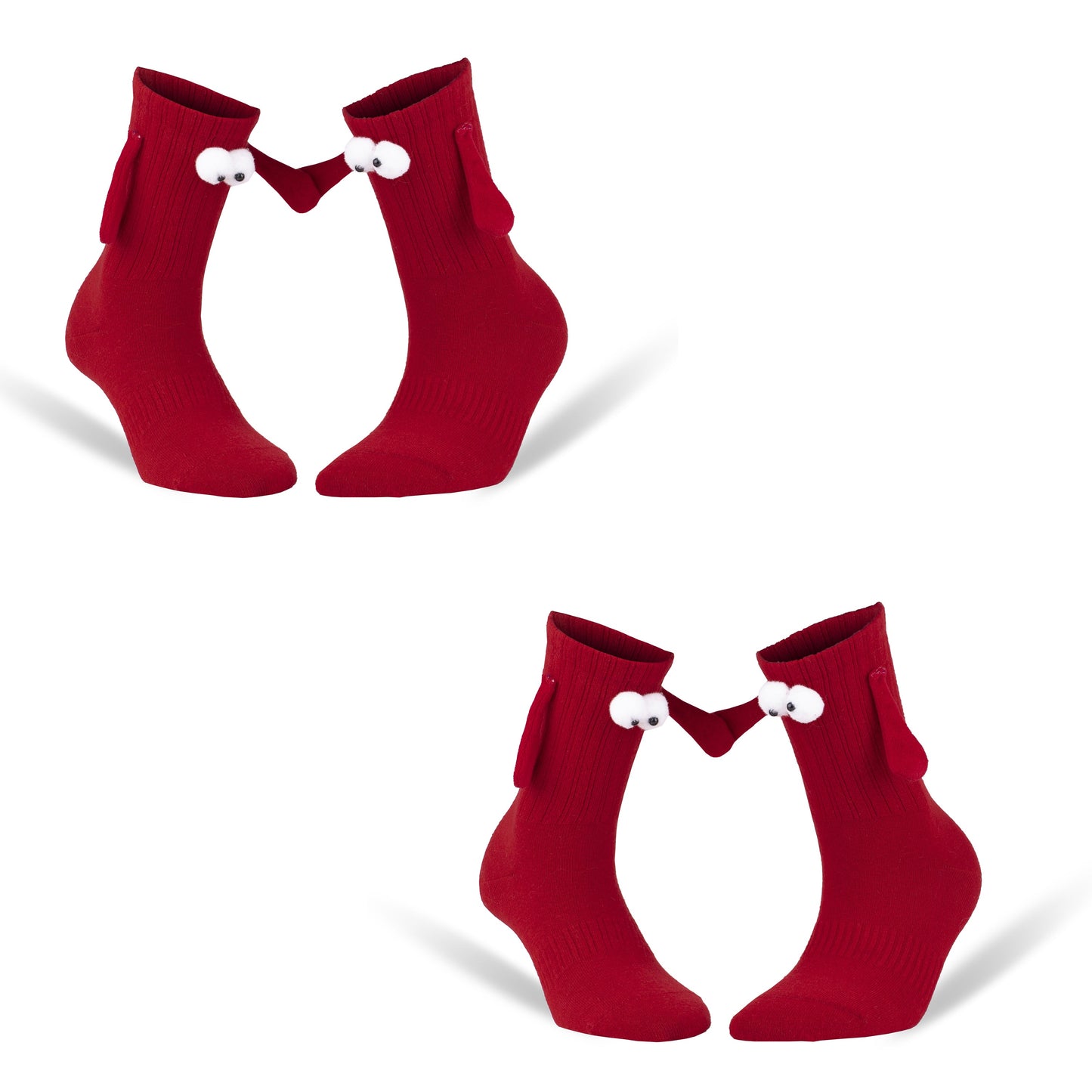 Matching Magnetic Couple Socks 2 Pairs Holding Hands Gift Valentine Size 5-10