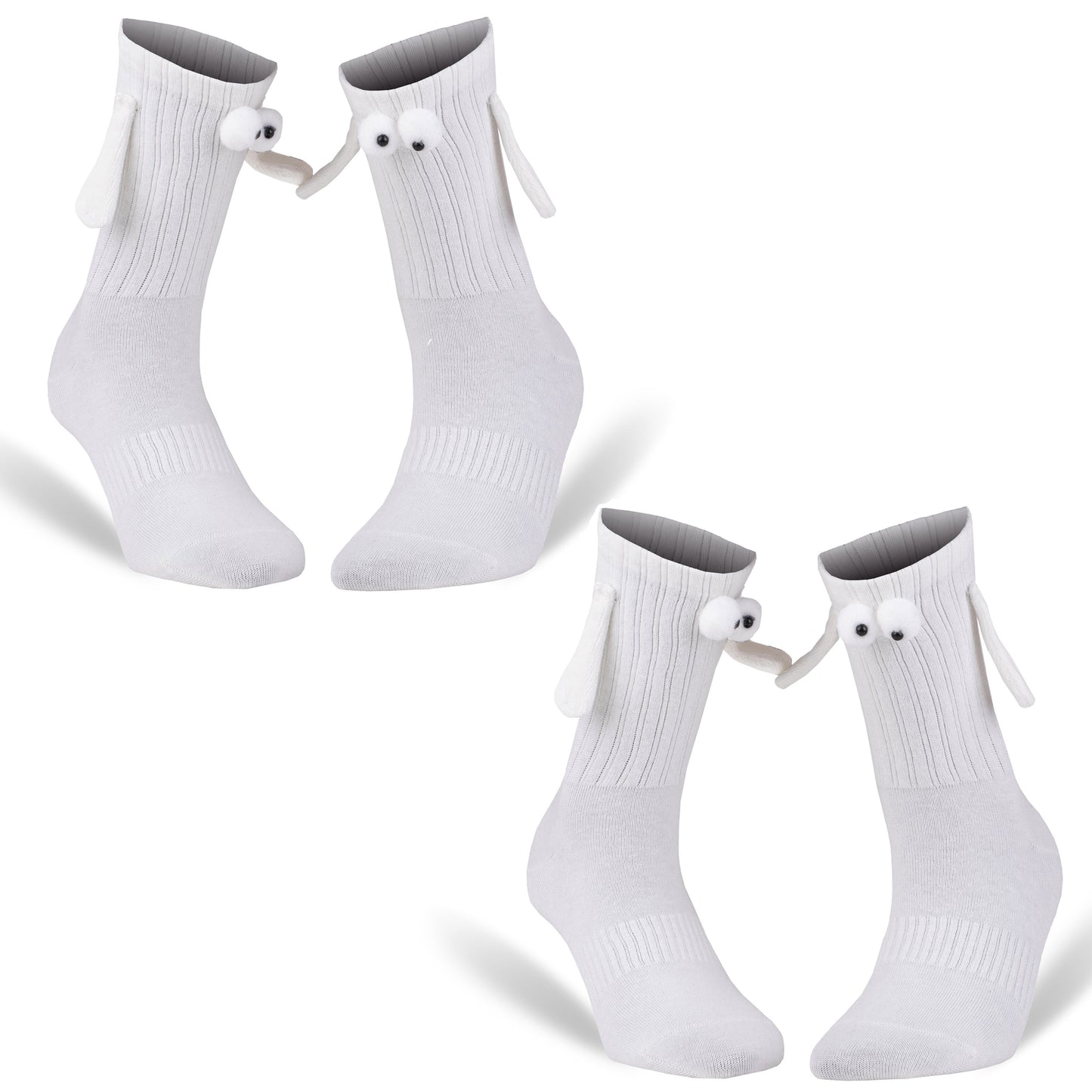 Matching Magnetic Couple Socks 2 Pairs Holding Hands Gift Valentine Size 5-10