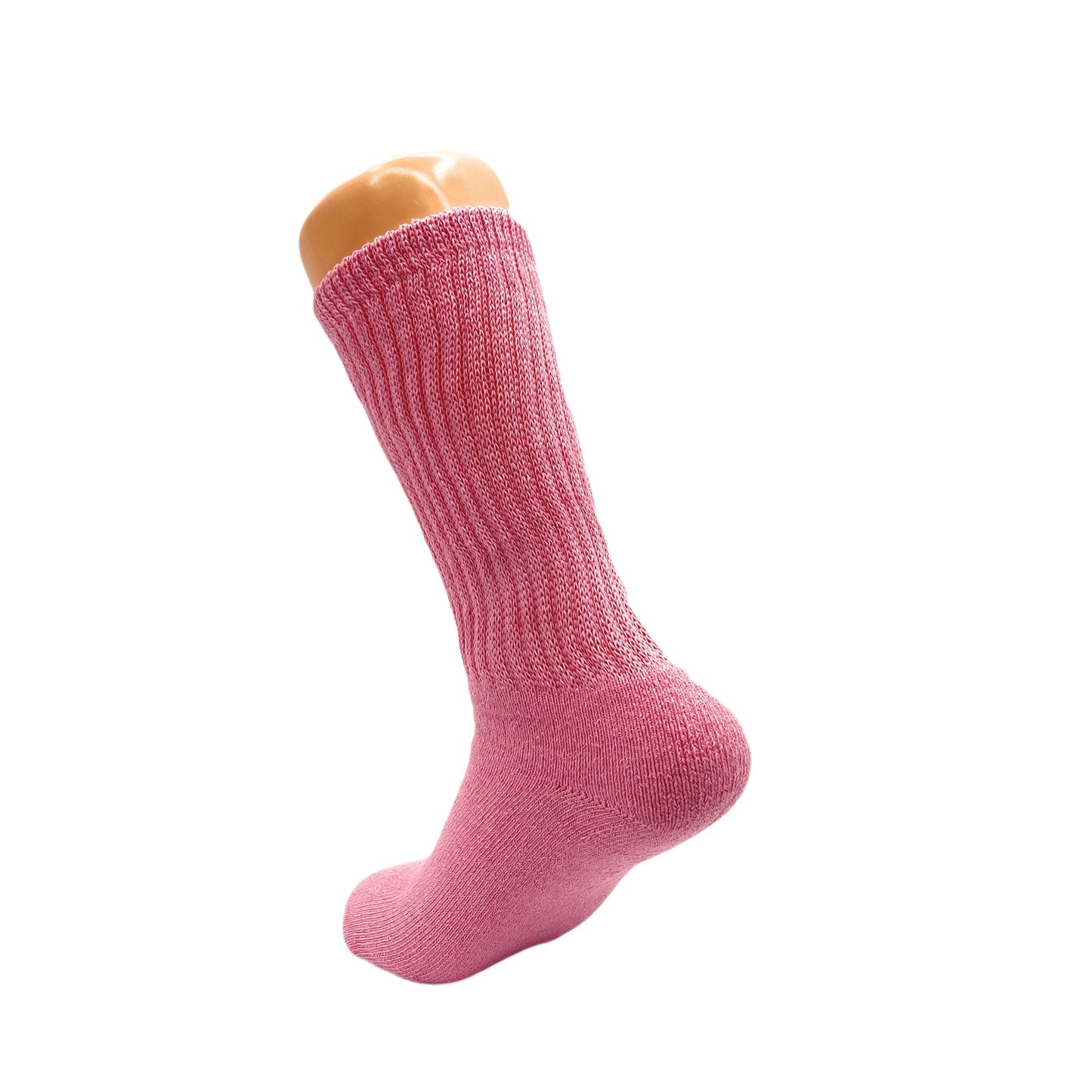 Women’s Pink Mid-Calf Cotton Crew Socks 3 Pack Cushioned Athletic Fit Size 5-10