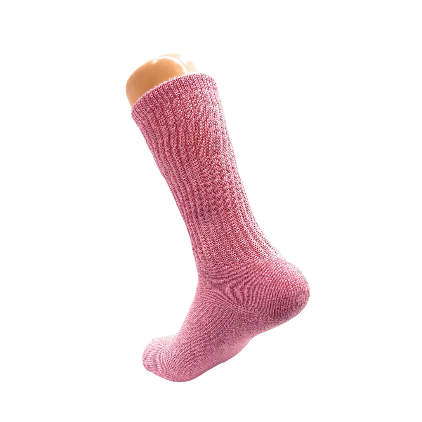 Women’s Pink Mid-Calf Cotton Crew Socks 3 Pack Cushioned Athletic Fit Size 5-10