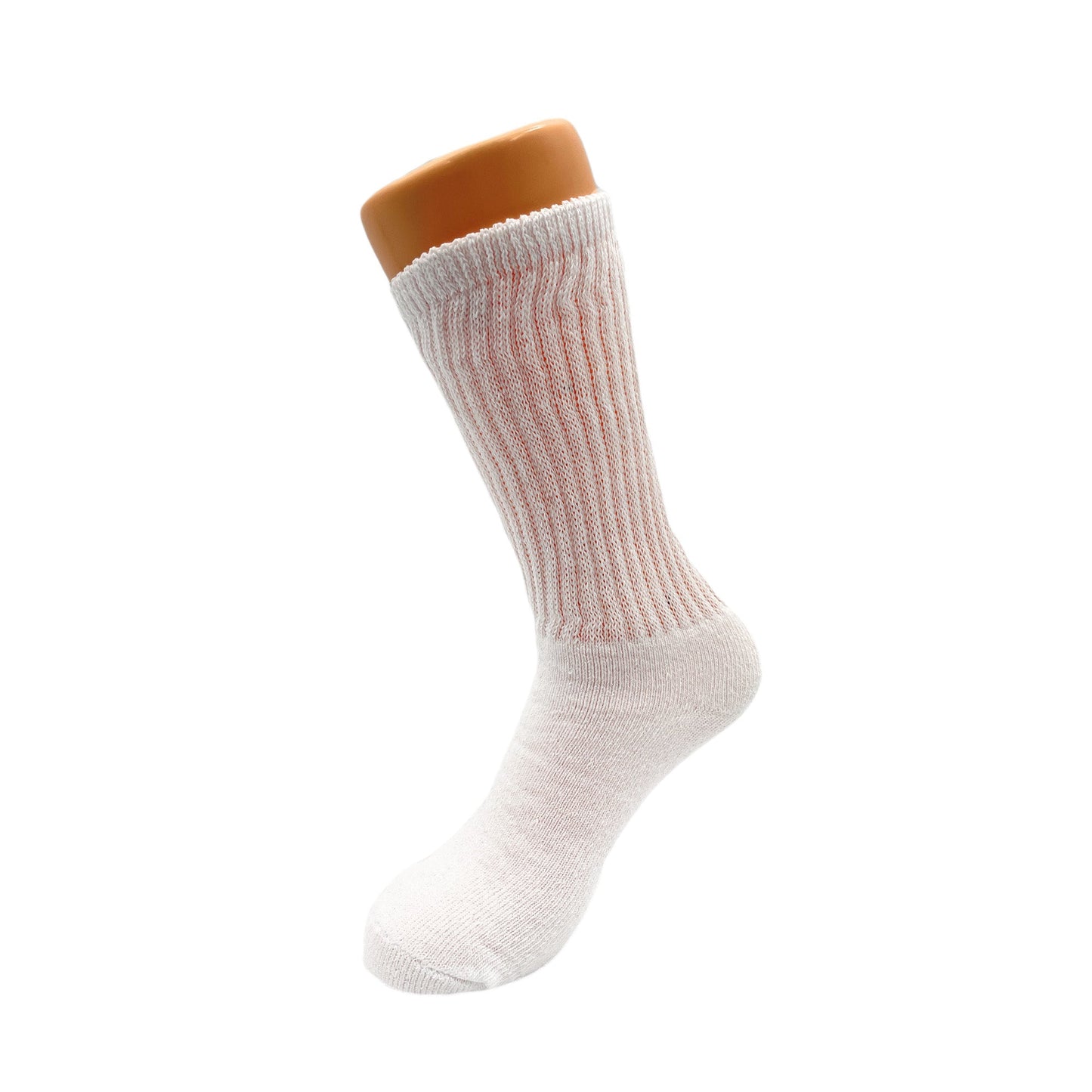Women’s White Mid-Calf Cotton Crew Socks 3 Pack Cushioned Athletic Size 5-10