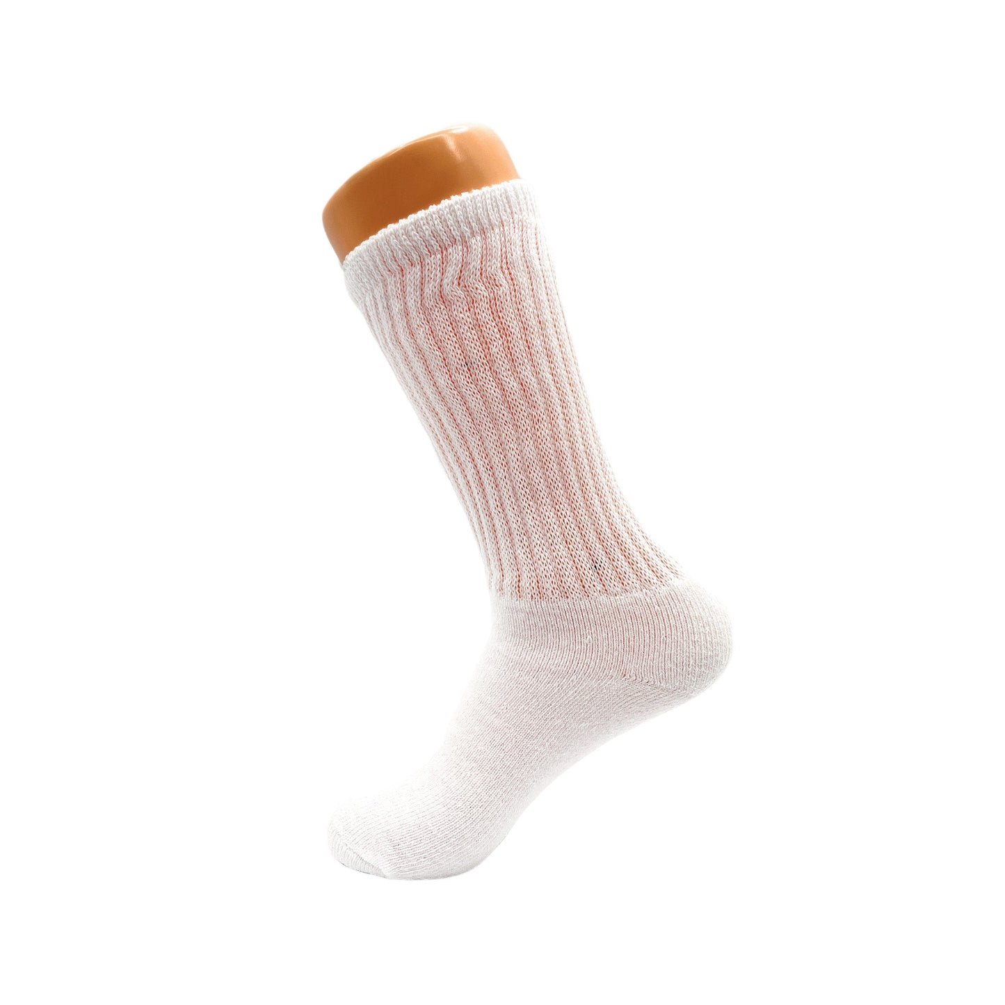 Women’s White Mid-Calf Cotton Crew Socks 3 Pack Cushioned Athletic Size 5-10