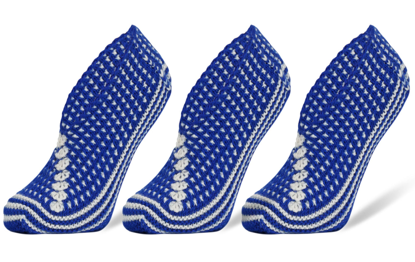 Crochet Slipper Socks for Women 3 Pairs Handmade Soft Cozy Knit Size 5-7