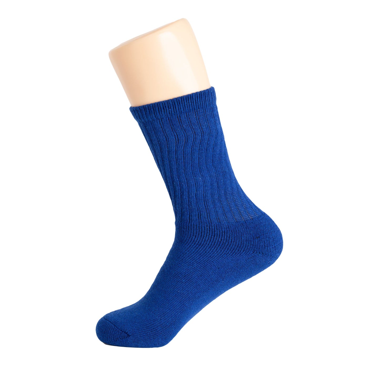 Women’s Royal Blue Crew Socks – 3 Pairs Cotton Soft Cushioned Size 5-10