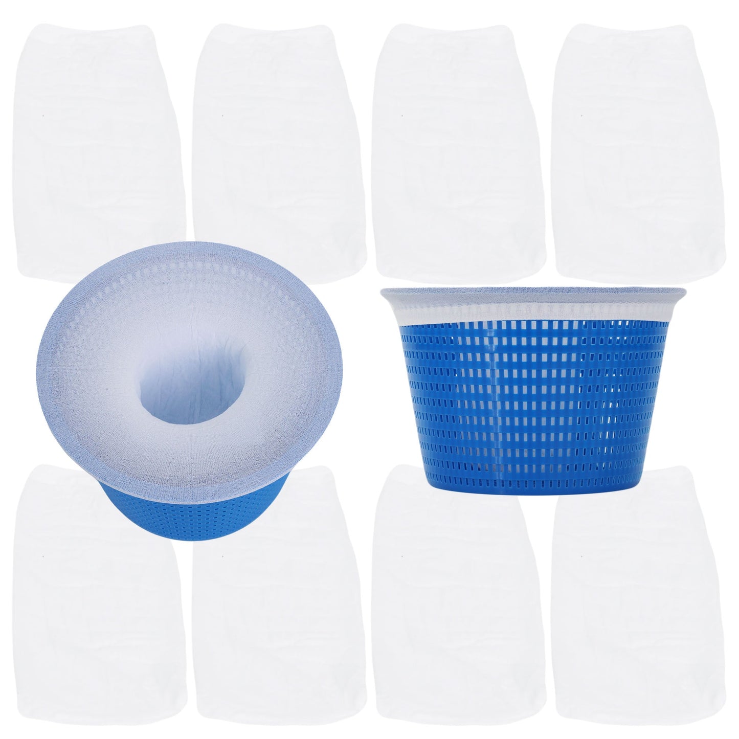 Pool Skimmer Socks 20 Pack – Fits Hayward Intex Pentair – Reusable Nylon Mesh Filters