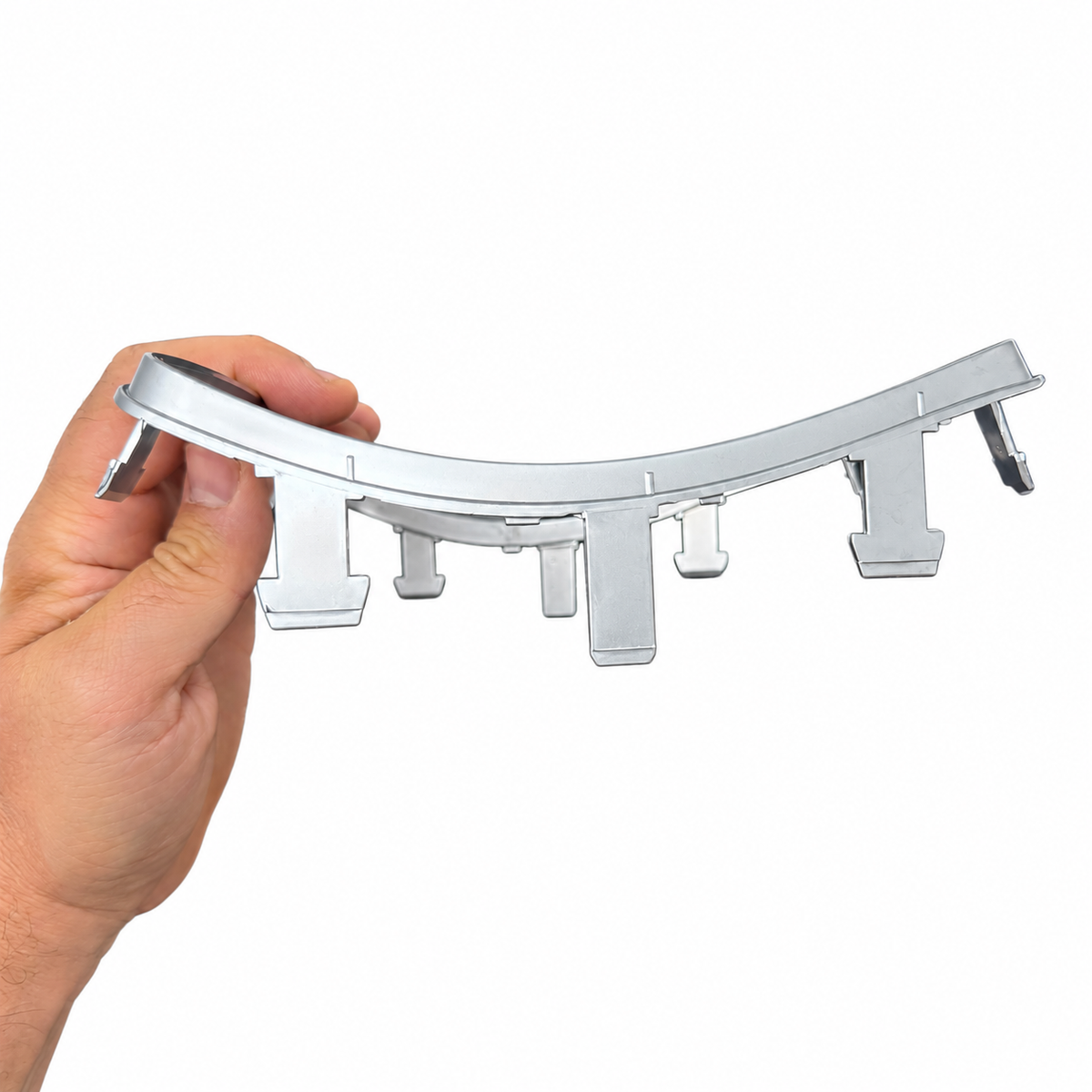 TTCR-II Cup Holder Trim for Mercedes C W205 GLC W253 Silver Chrome Open Box โ actual item photograph