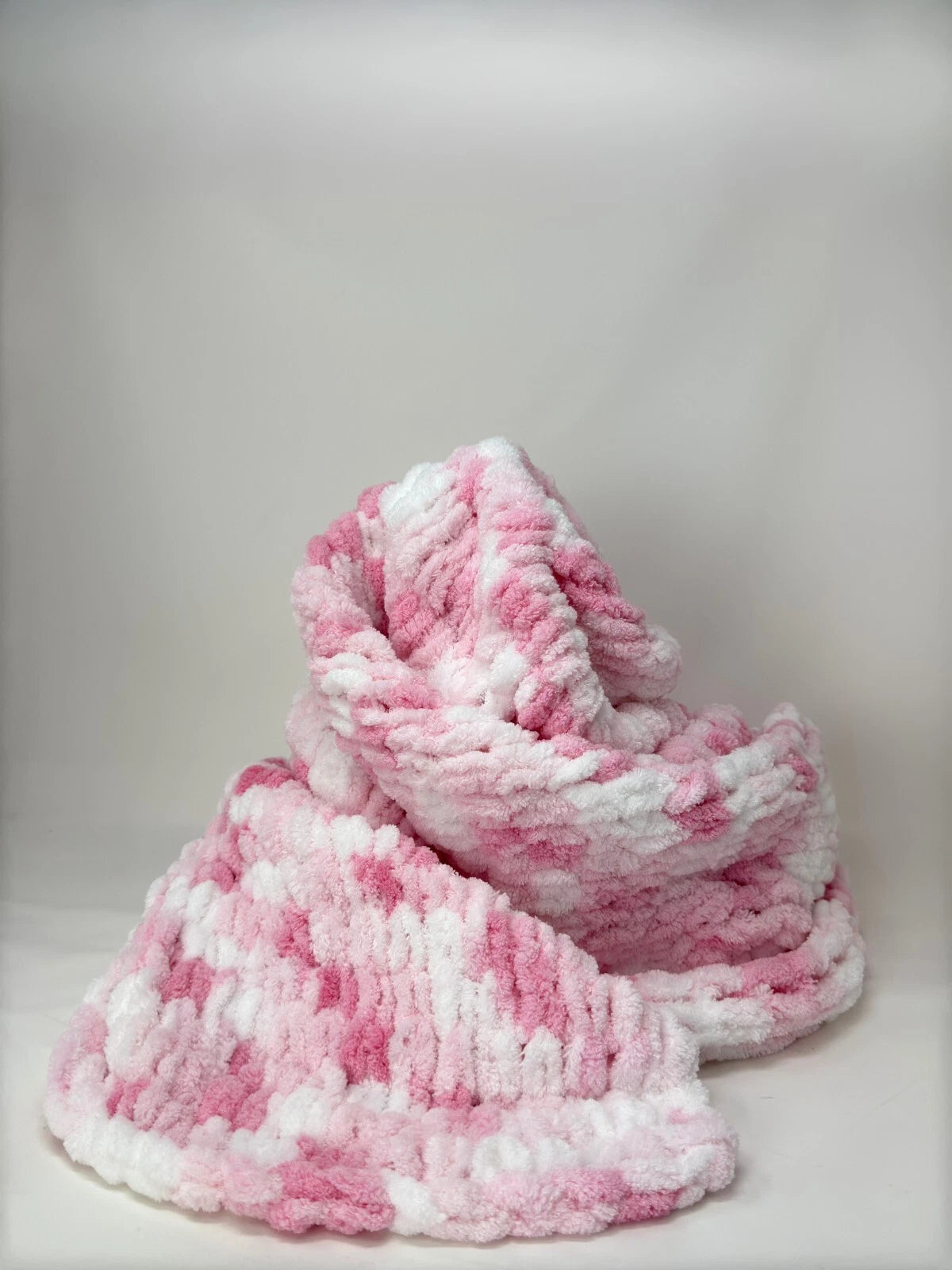 Soft Handmade Newborn Baby Blanket Chenille Yarn Ships from U.S.