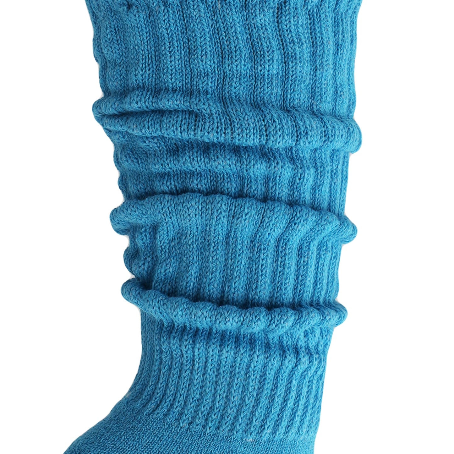 Turquoise Blue Slouch Socks for Women 1 to 6 Pairs Cotton Retro Style Fits Size 5-10
