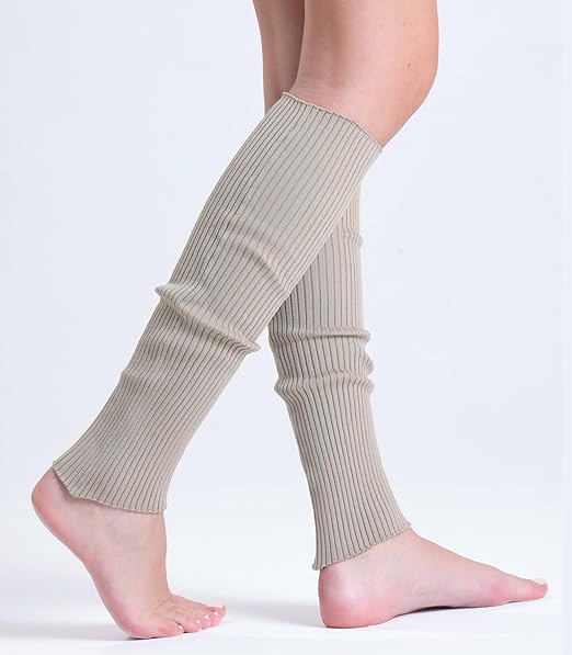 1 Pair Women’s Cotton Leg Warmers 21” Long – Soft Knit for Cold Weather & Dance