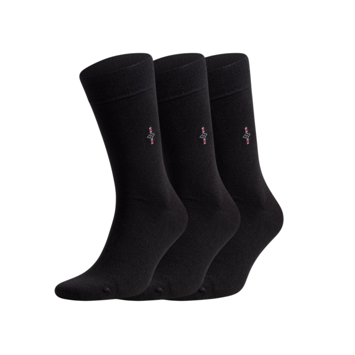 Men's bamboo rayon dress socks in black, 3 pairs